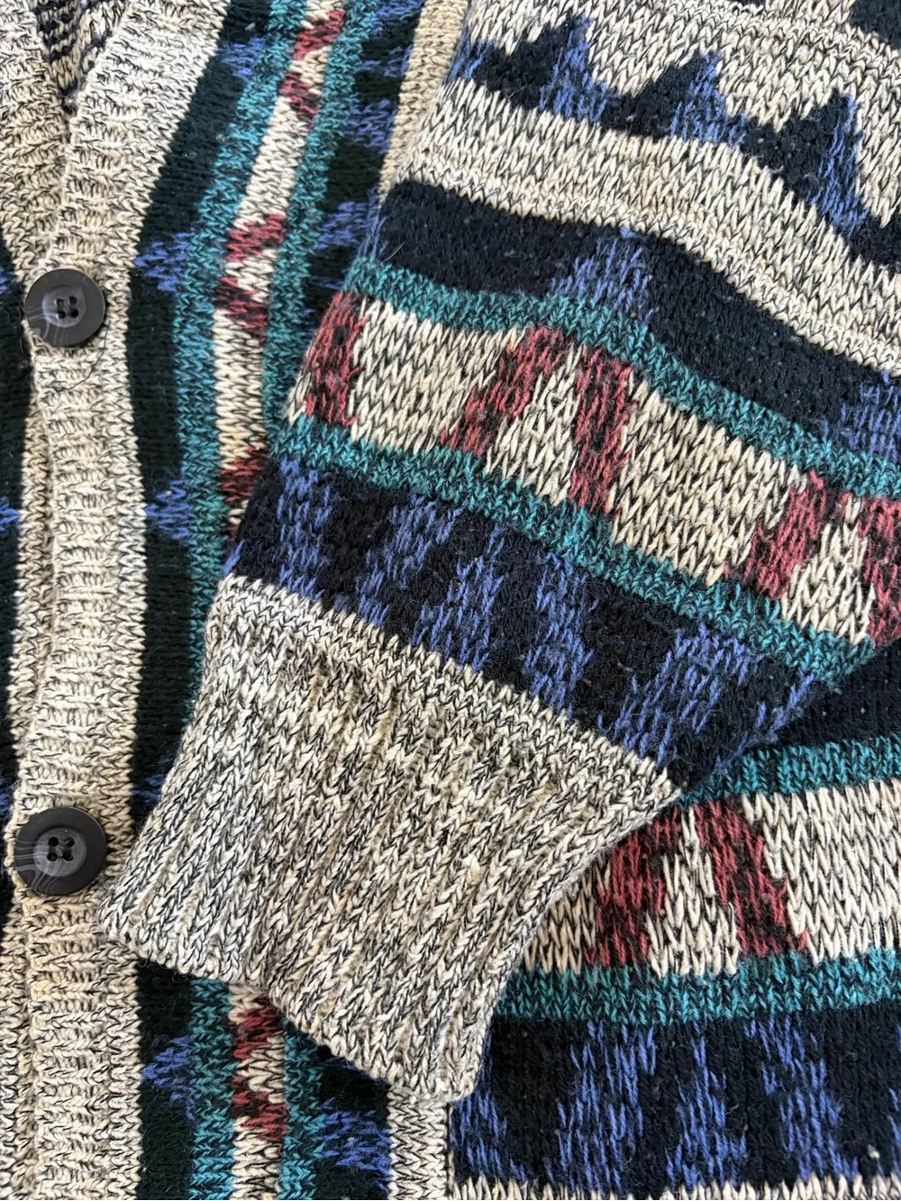 Vintage 90's Michael Gerald Ltd. Cardigan Grandpa Streetwear Sweater Size L - Picture 4 of 6